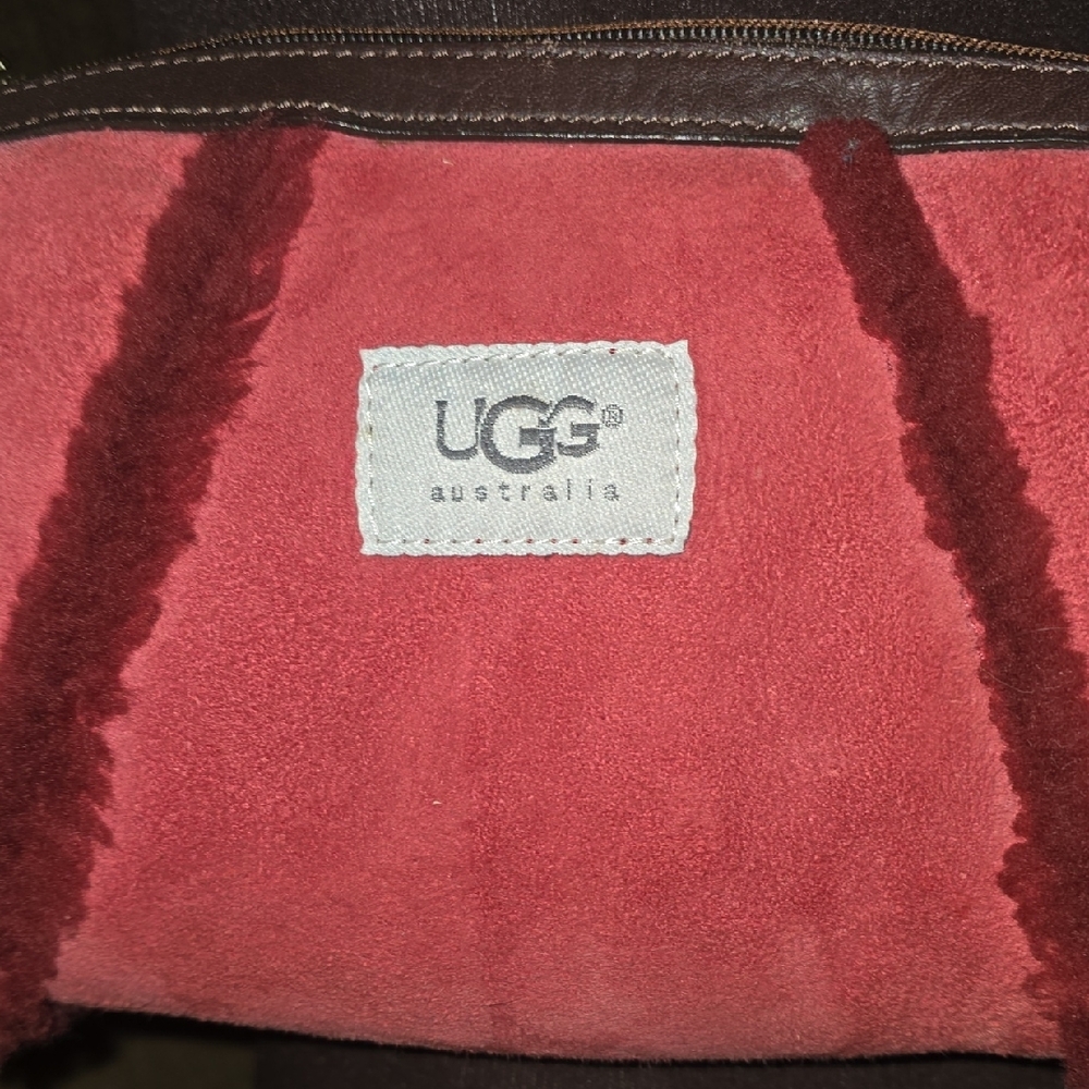 UGG Red/Burgundy and Brown Shoulder Bag - Picture 2 of 7